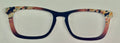 Casper Topper; metal; diagonal split navy blue pattern