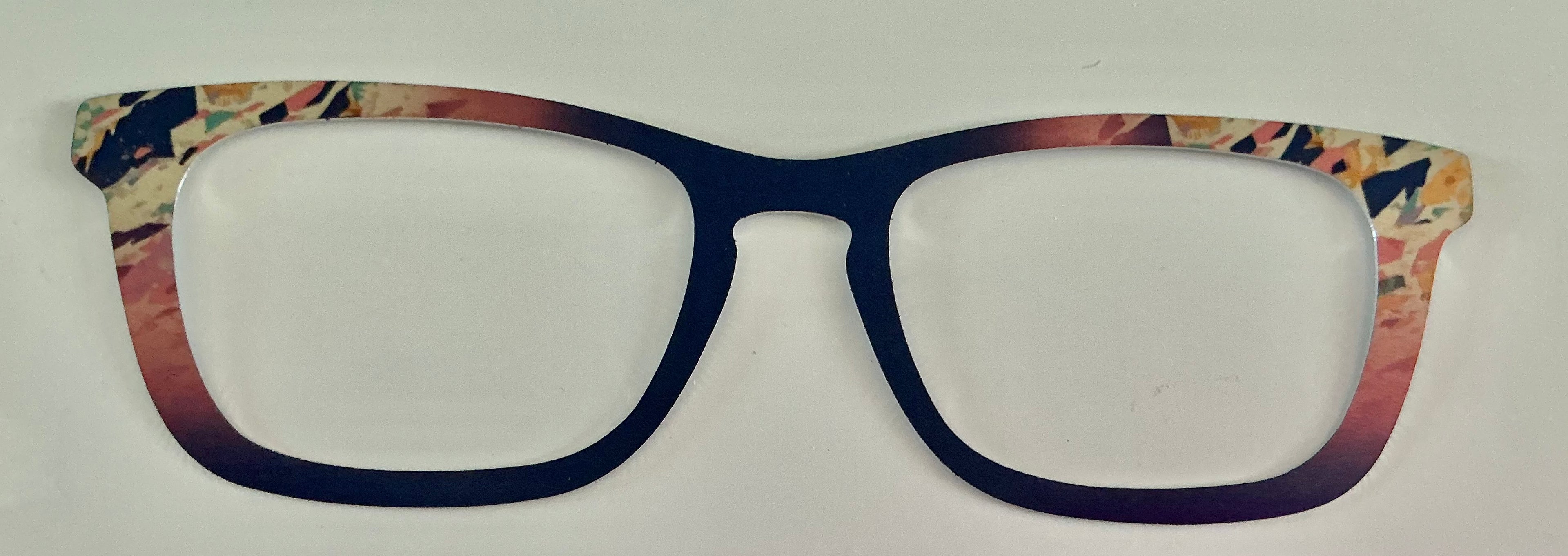 Casper Topper; metal; diagonal split navy blue pattern