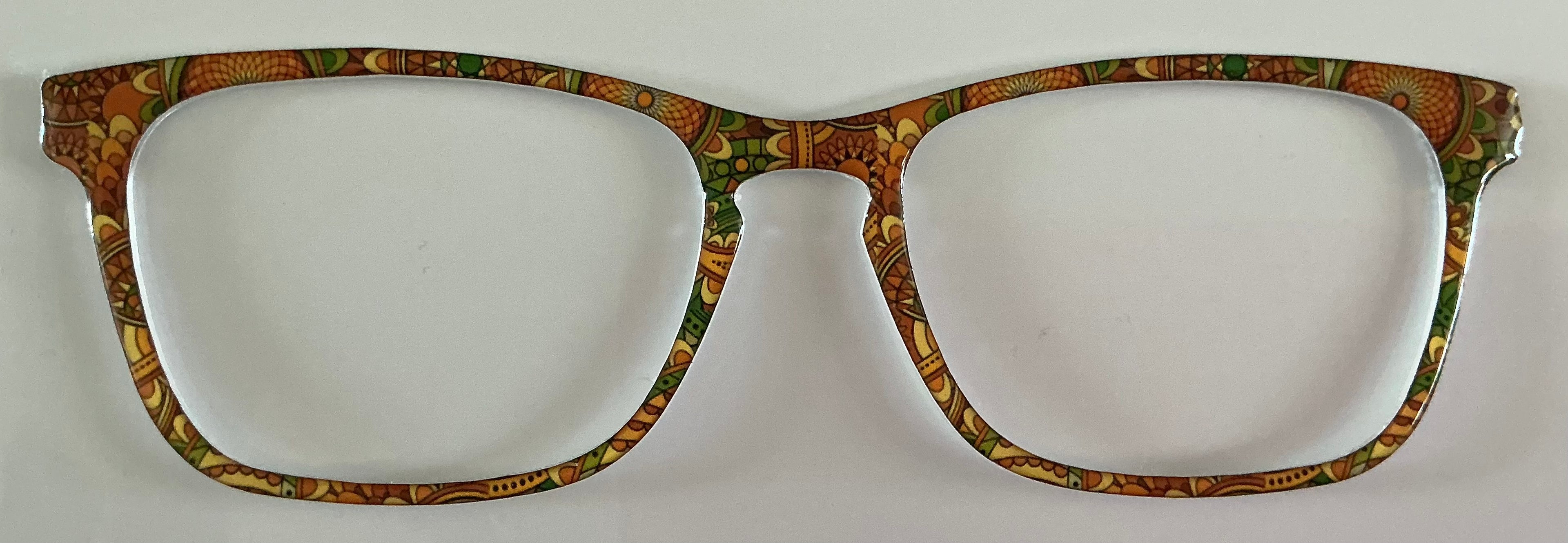 Casper Topper; orange,brown,mustard geometric pattern