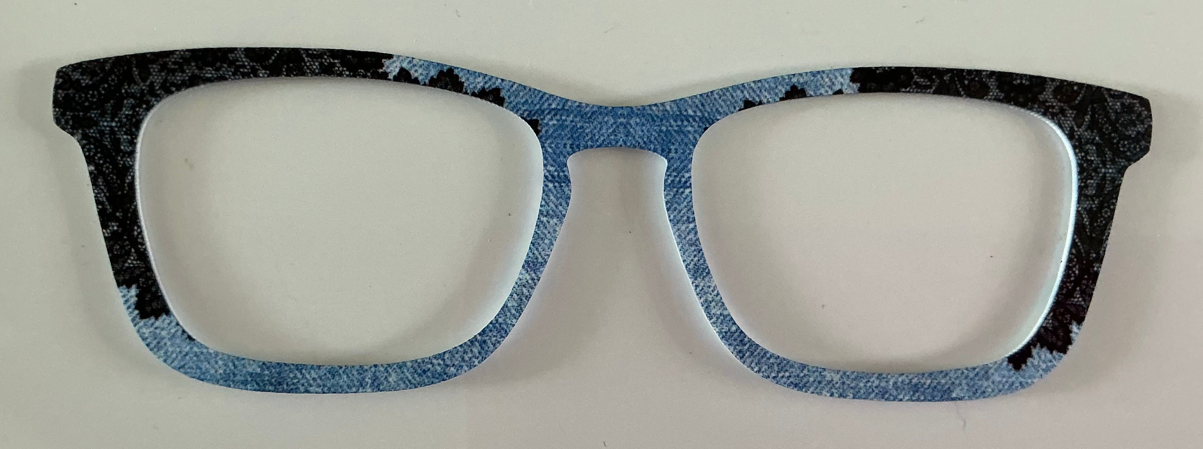 Casper Topper; Laser Nonna; black and blue denim