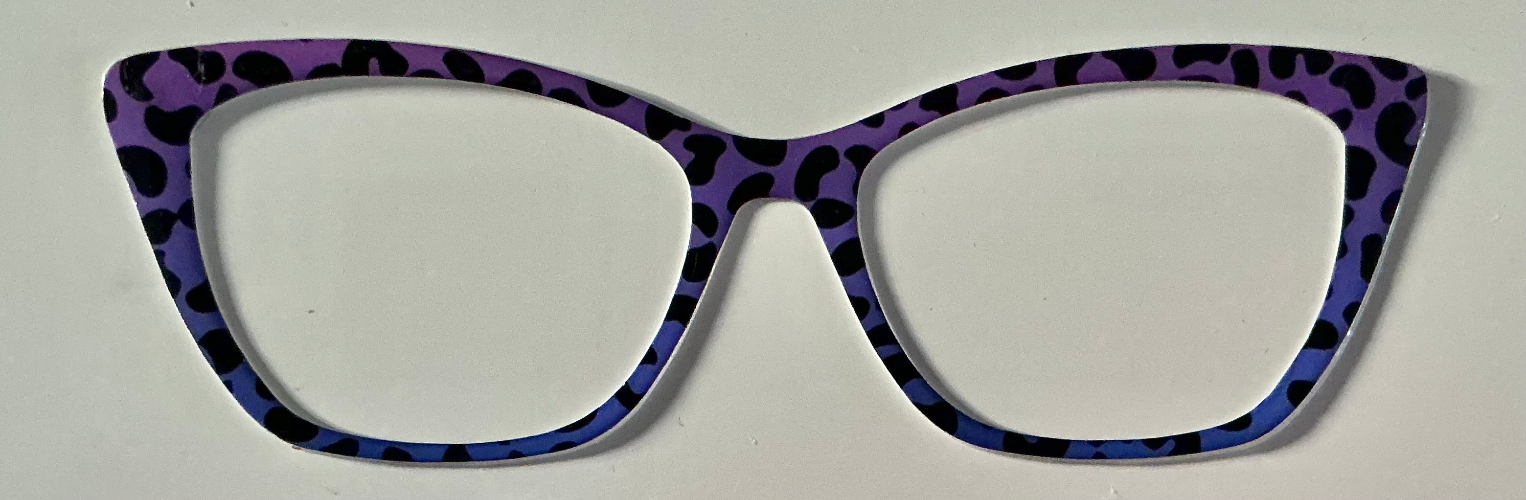 Wanda Topper; purple and blue cheetah print gradient