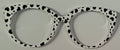 Zuri Topper; Lea's Metal Treasures; black hearts on white