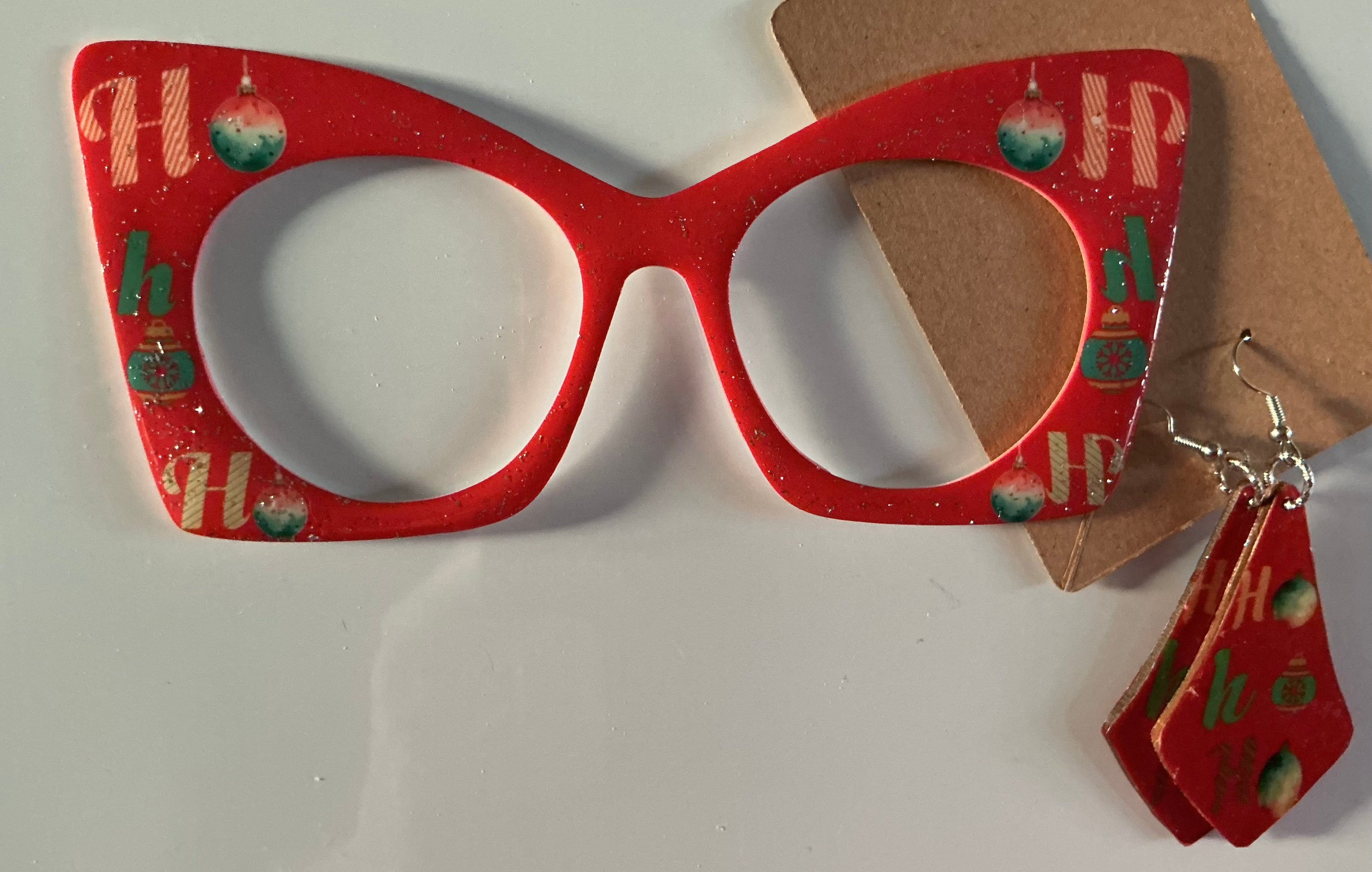 Zuri Topper; Everything Crafty; ho,ho,ho glitter; hybrid; matching earrings
