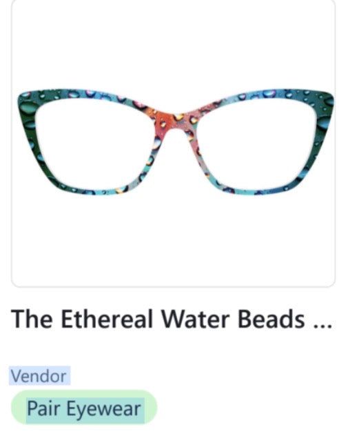 PAIR Wanda Topper; Etheral Water Beads