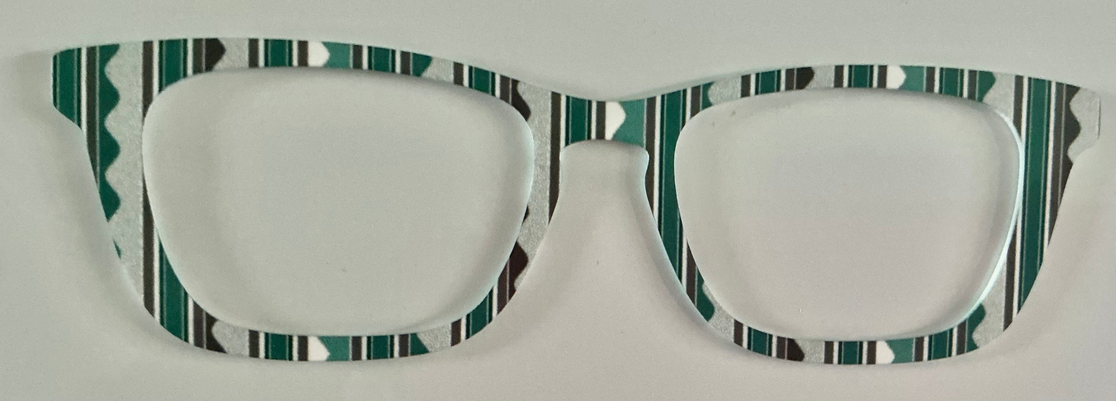 Casper Topper; green, gray, and brown stripes