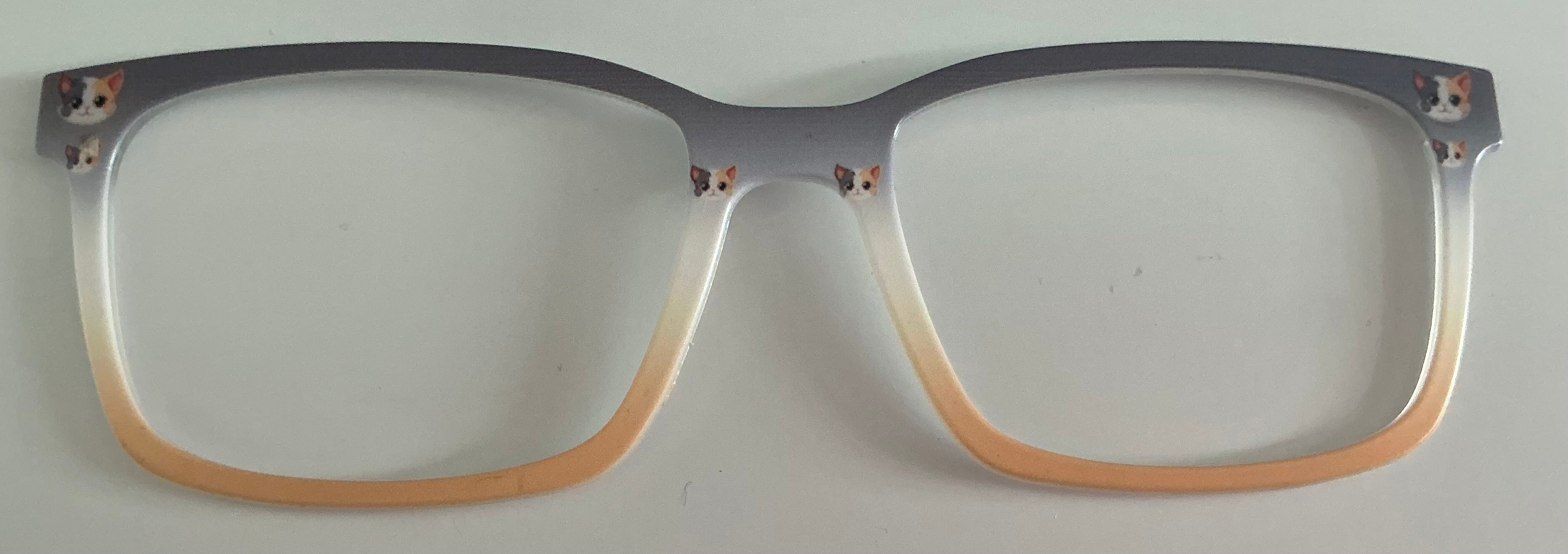 Kirby Topper; Pairtoppers; purple/white/orange gradient with cats
