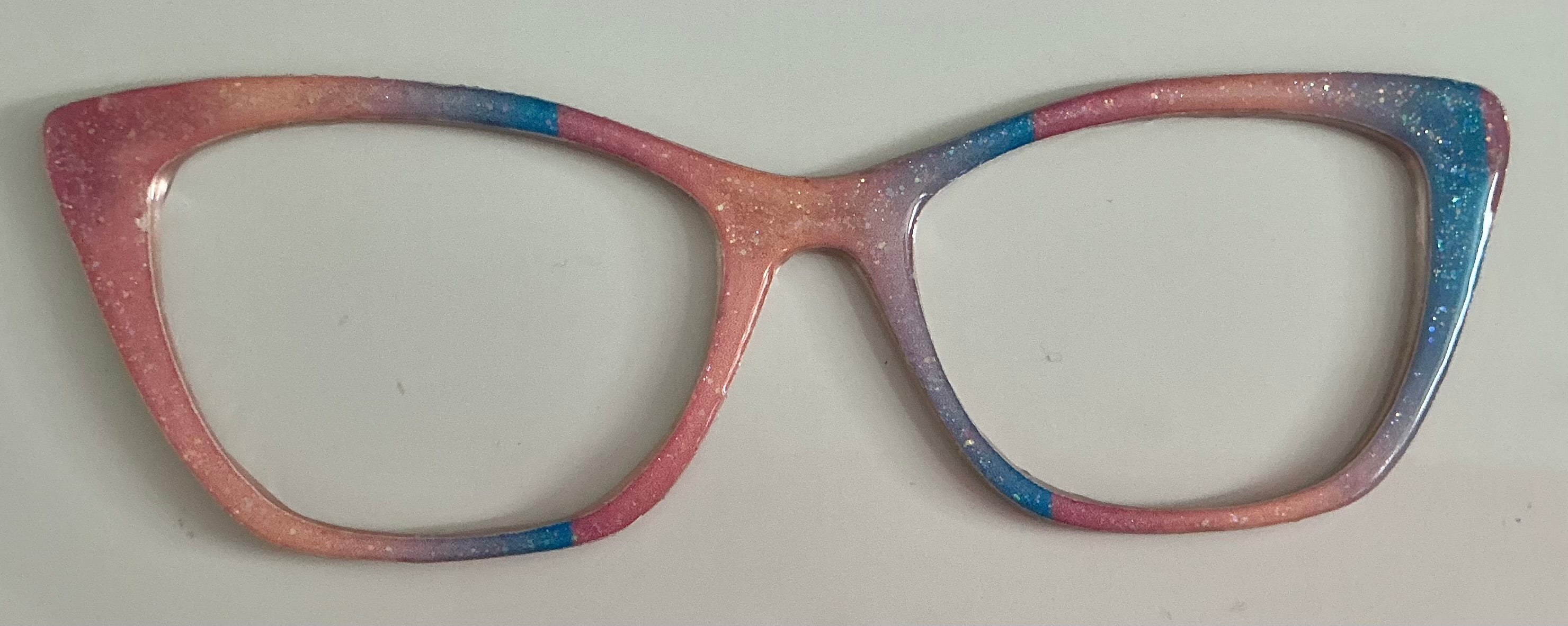 Wanda Topper; coral and blue shimmer