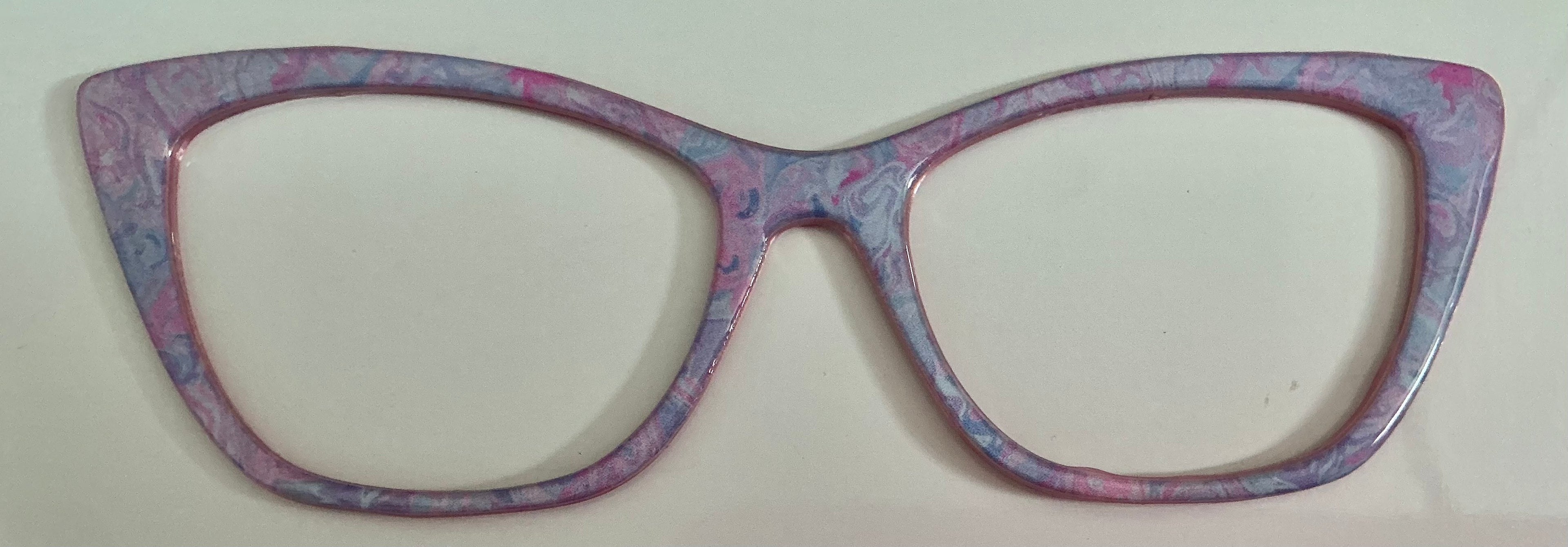 Wanda Topper; blue and purple swirls