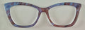 Wanda Topper; blue and red brush stroke design