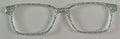 Finley Topper; blue and gold geometric design