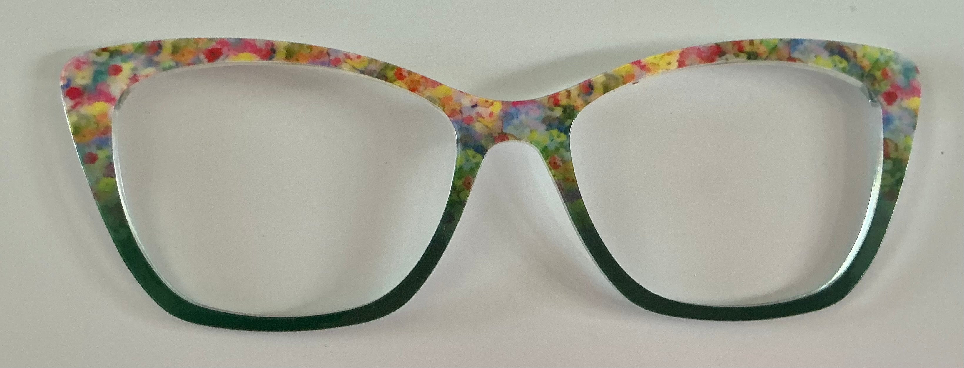 PAIR Wanda Topper; Impressionist Flowers/Hunter Green Split