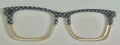 Casper Topper; gray polka dot/gold split