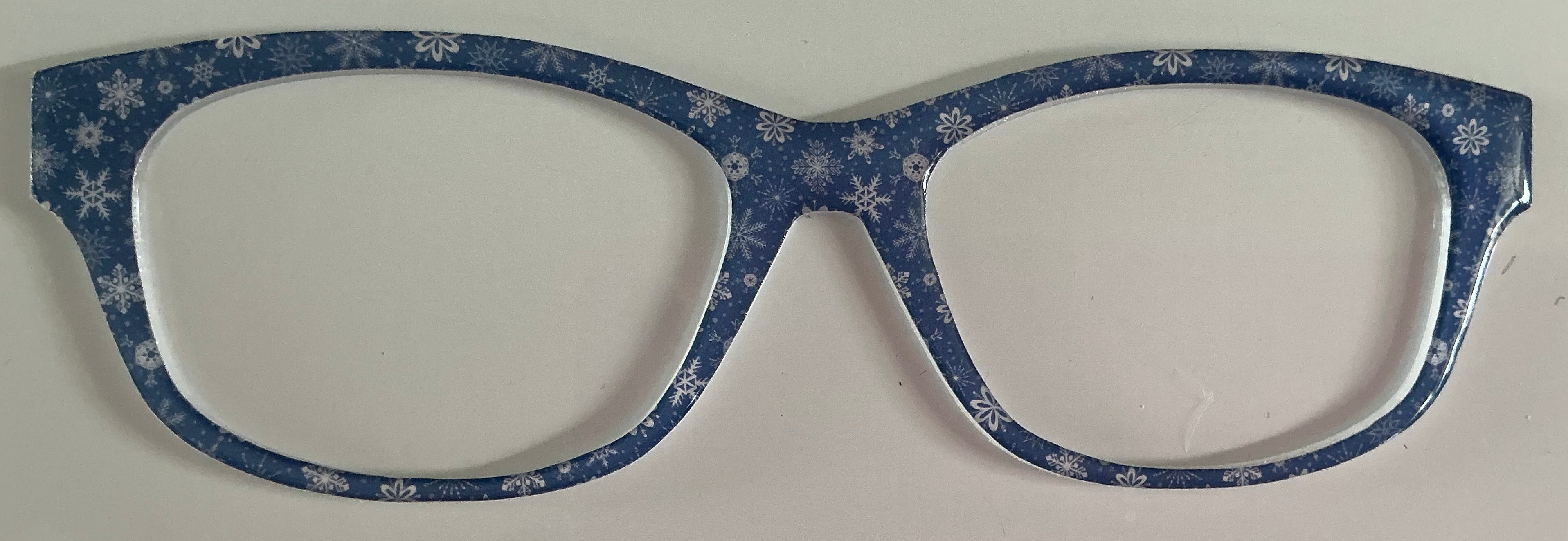 Addison Topper; blue snowflakes