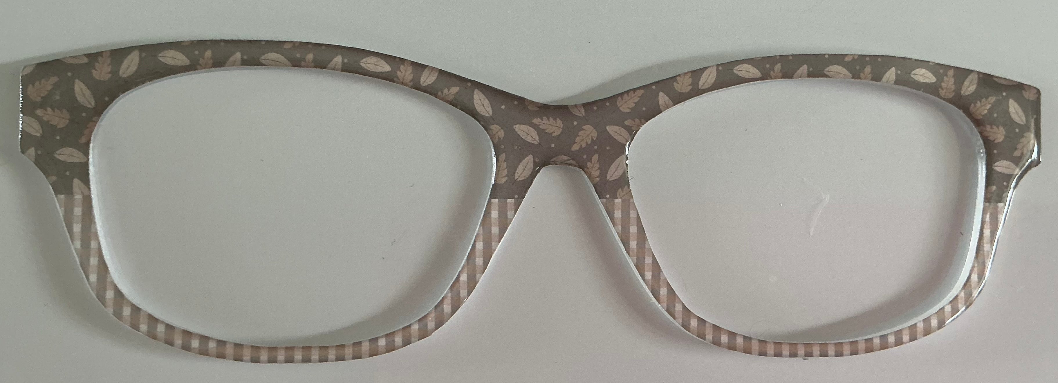 Addison Topper;mocha leaves/stripes split