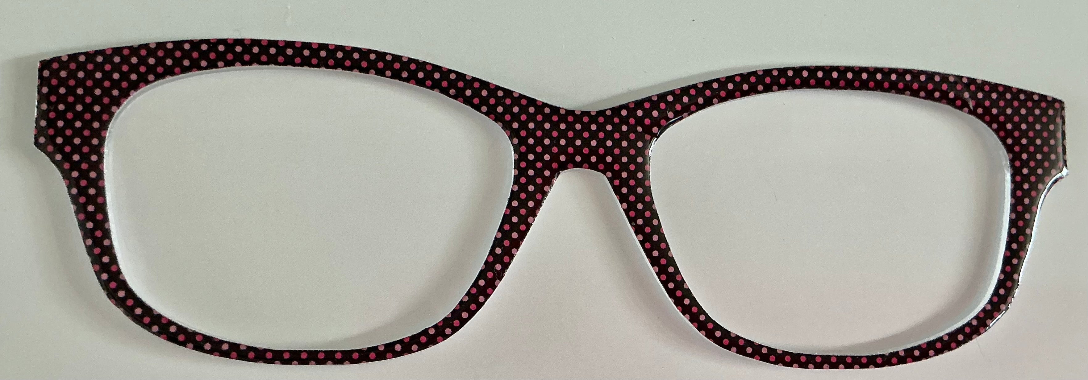 Addison Topper; pink and black polka dot