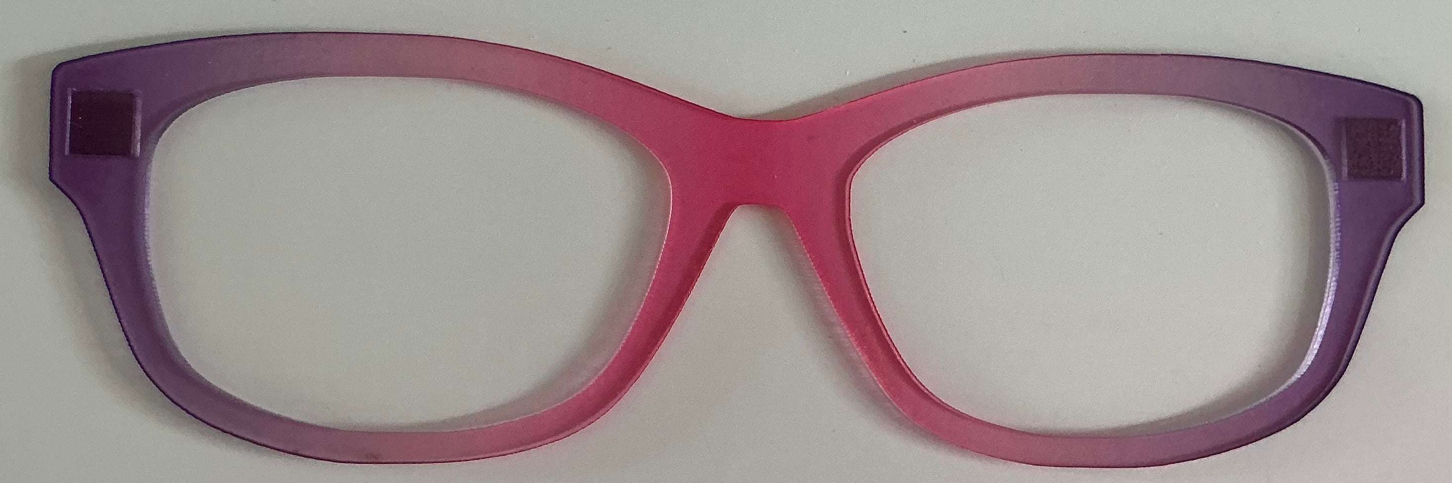 Addison Topper; pink to black vertical split