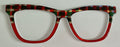 Harper Topper; shiny Christmas plaid/red split