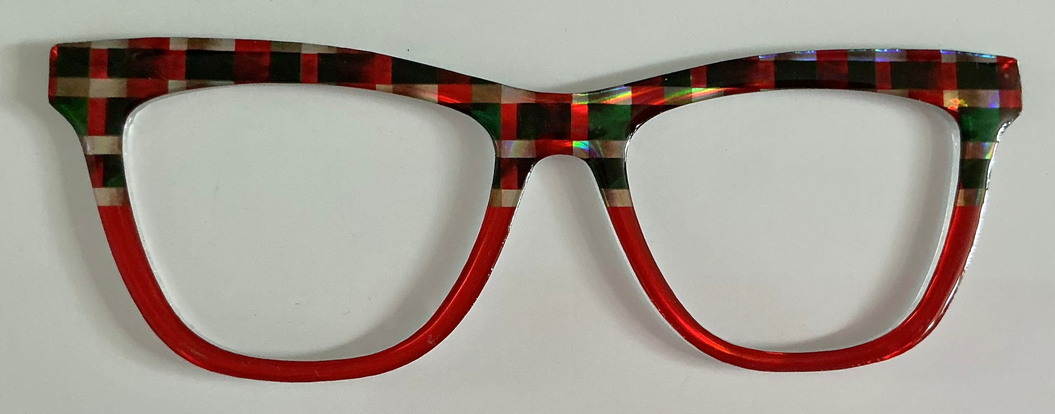 Harper Topper; shiny Christmas plaid/red split