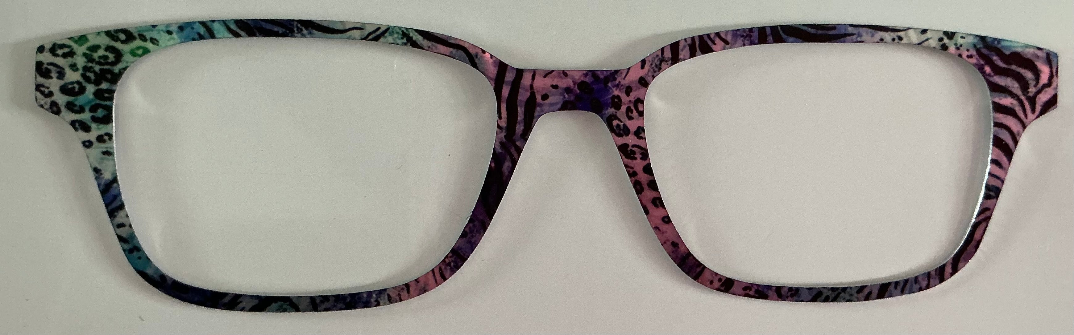 Finley Topper; metal; mixed animal print