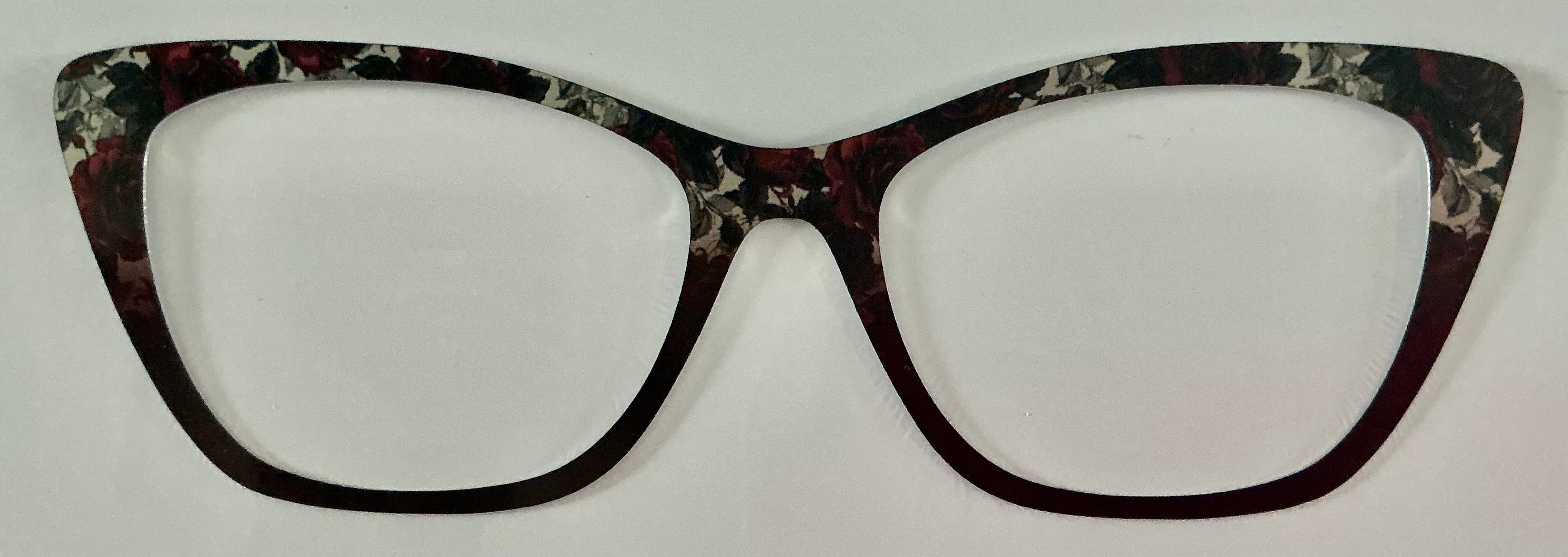 Wanda Topper; metal; roses to burgundy split