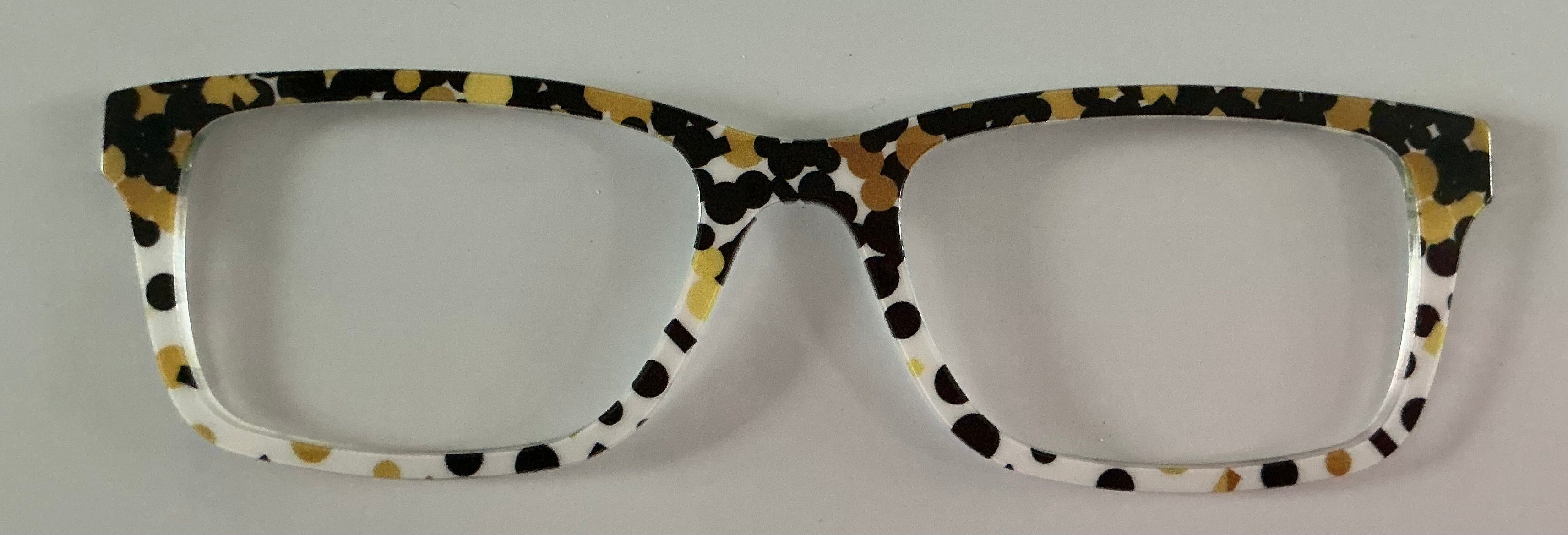 PAIR Otero Topper; gold and black confetti