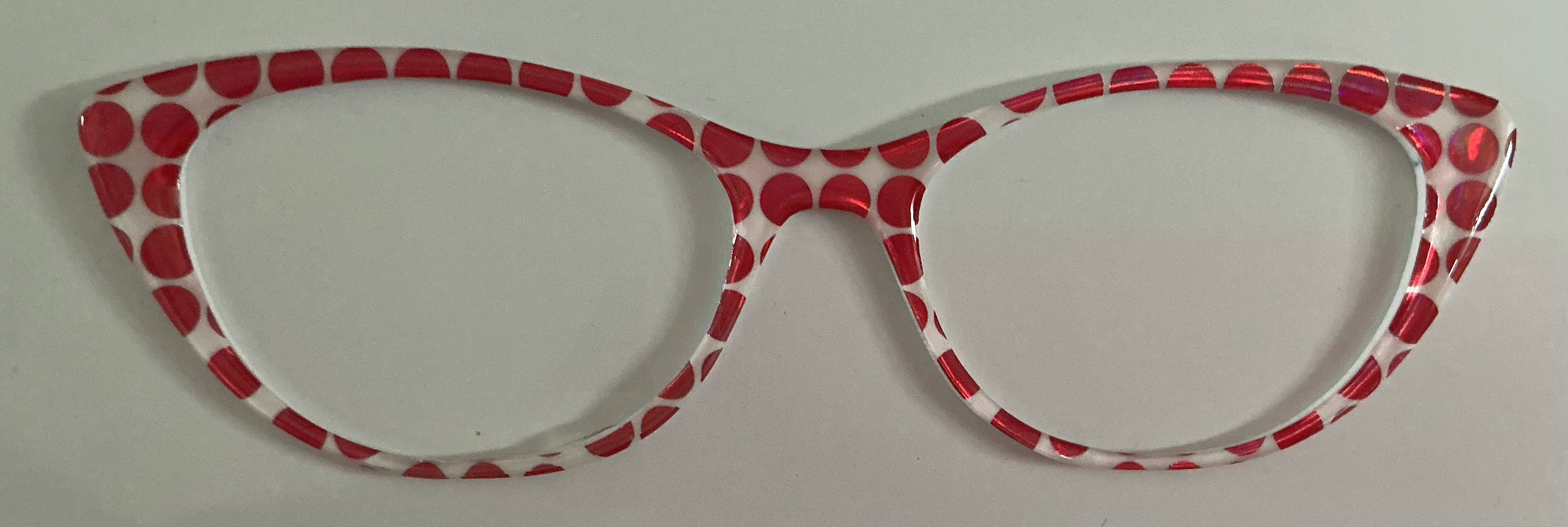 Ella Topper; holographic hot pink dots