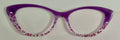Ella Topper; purple/white leopard print split with embellishments