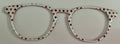 Soto Topper; red,white,and blue polka dots on white