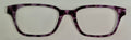 Finley Topper; metal; purple toned tort