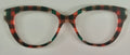 Quinn Topper; semi translucent cream/orange/green squares