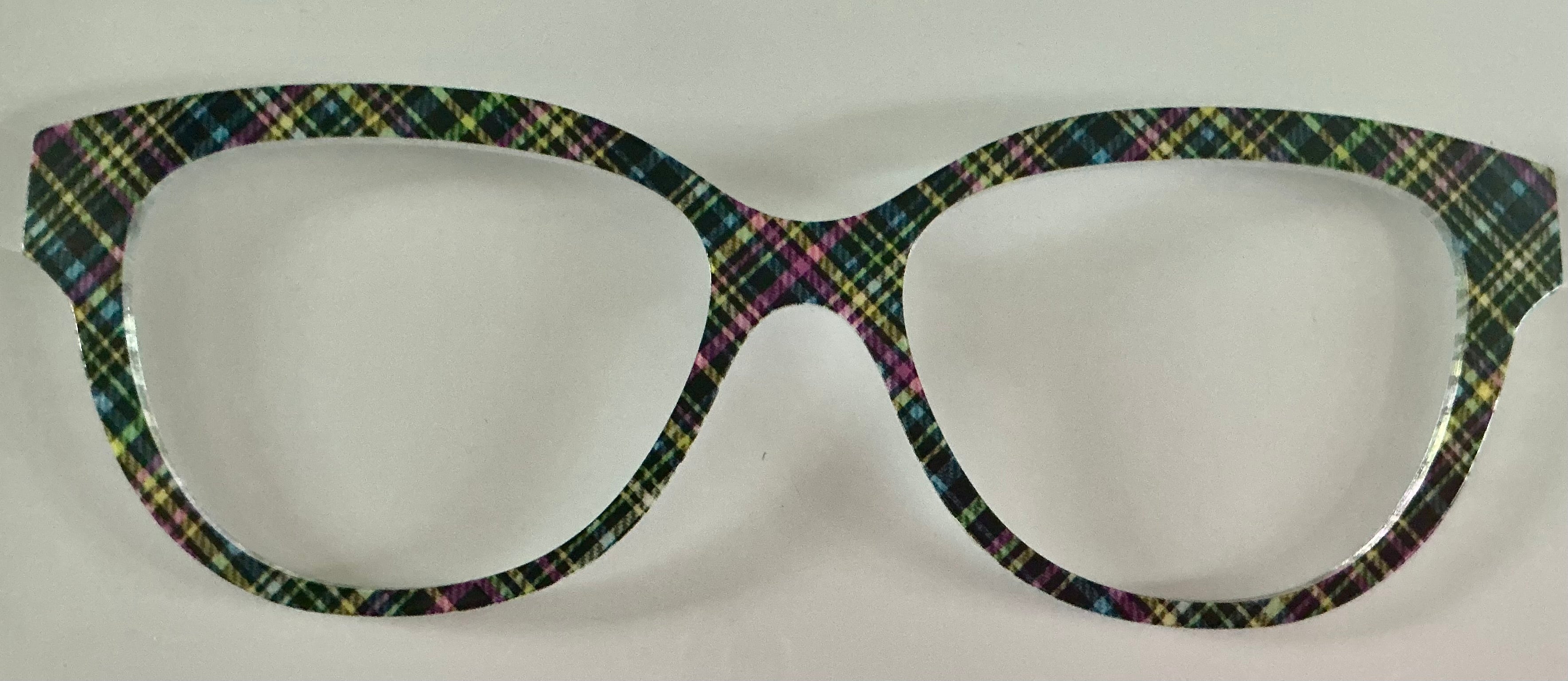 PAIR Quinn Topper; neon plaid on black