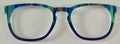 PAIR Twain Topper; blue tone vertical stripes/blue split