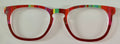 PAIR Twain Topper; vertical stripes/maroon split