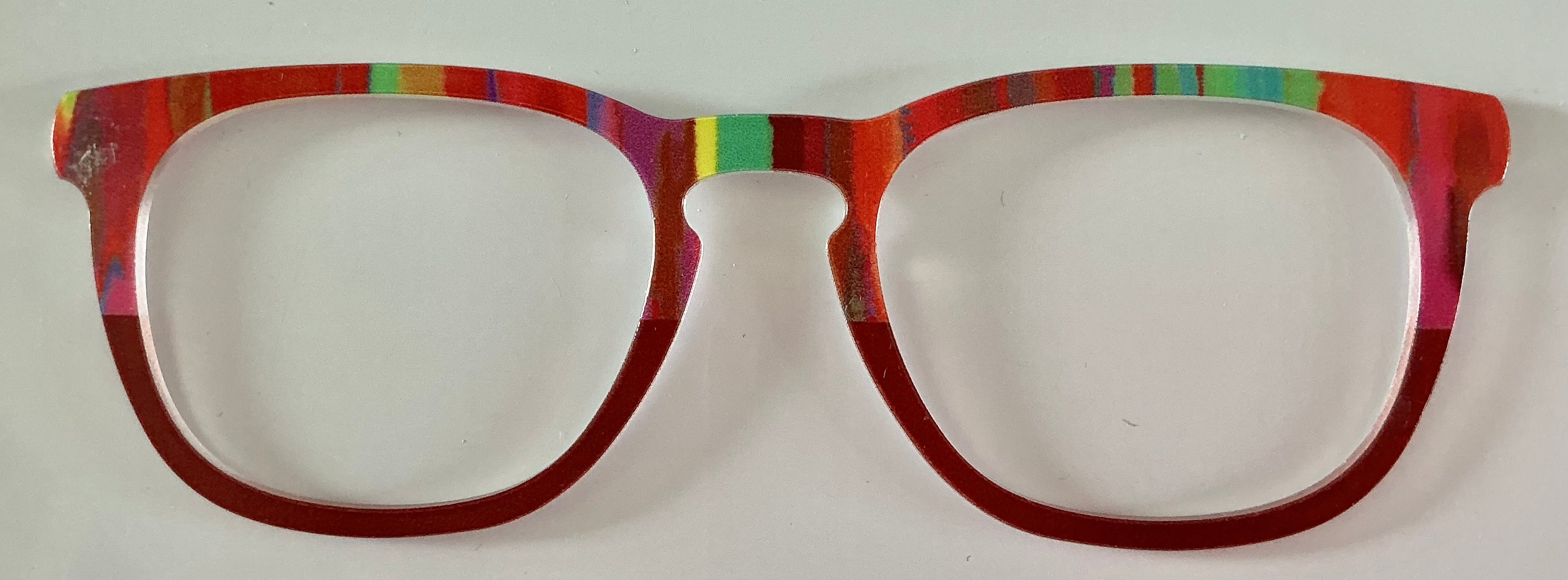 PAIR Twain Topper; vertical stripes/maroon split
