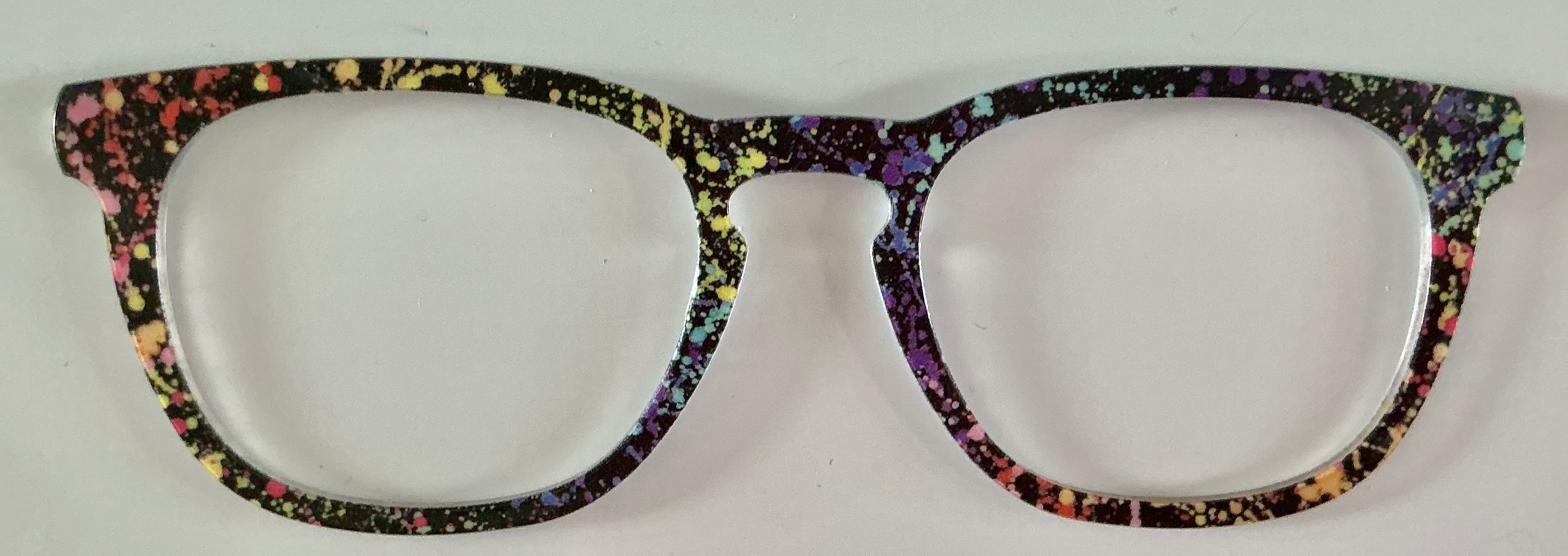 PAIR Twain Topper; rainbow paint splatter