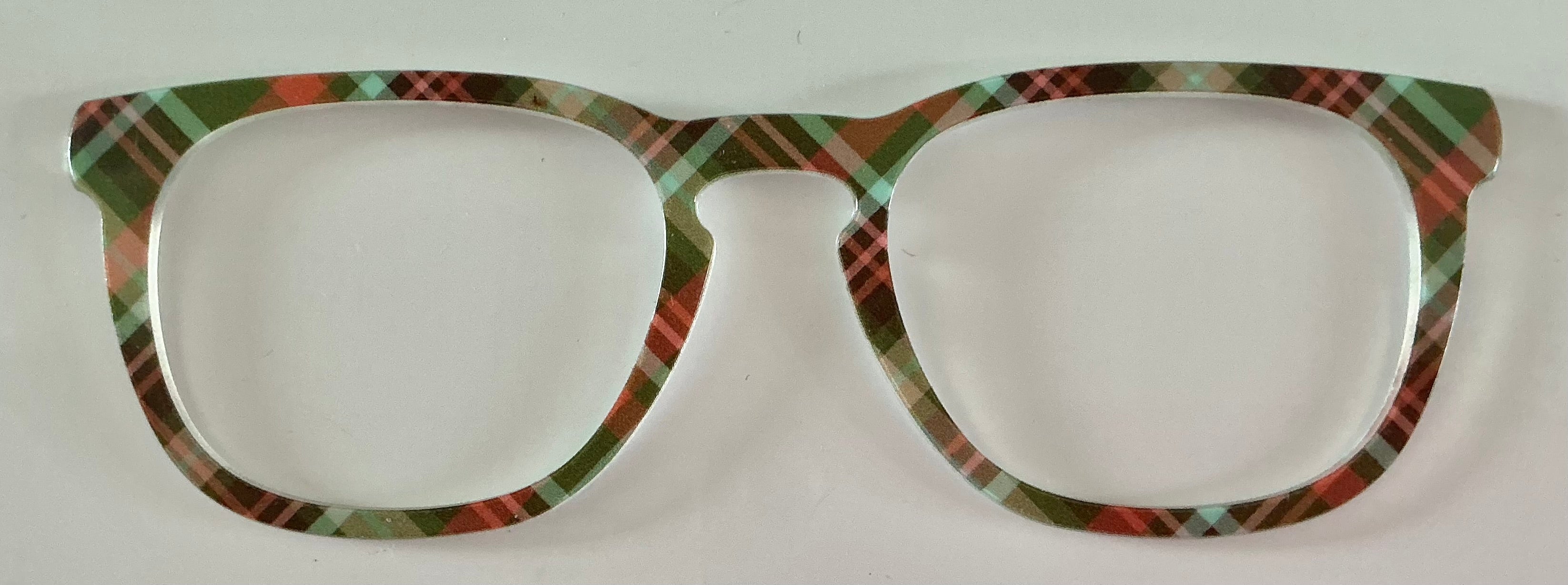 PAIR Twain Topper; muted red/green plaid