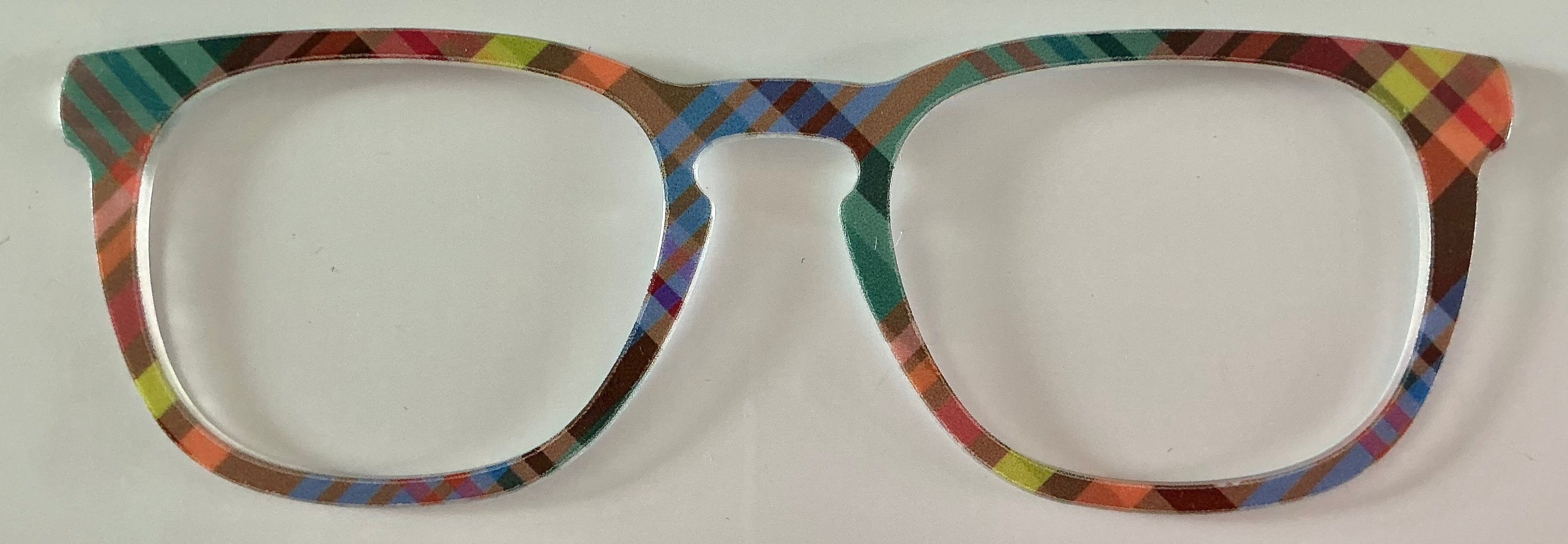 PAIR Twain Topper; rainbow plaid