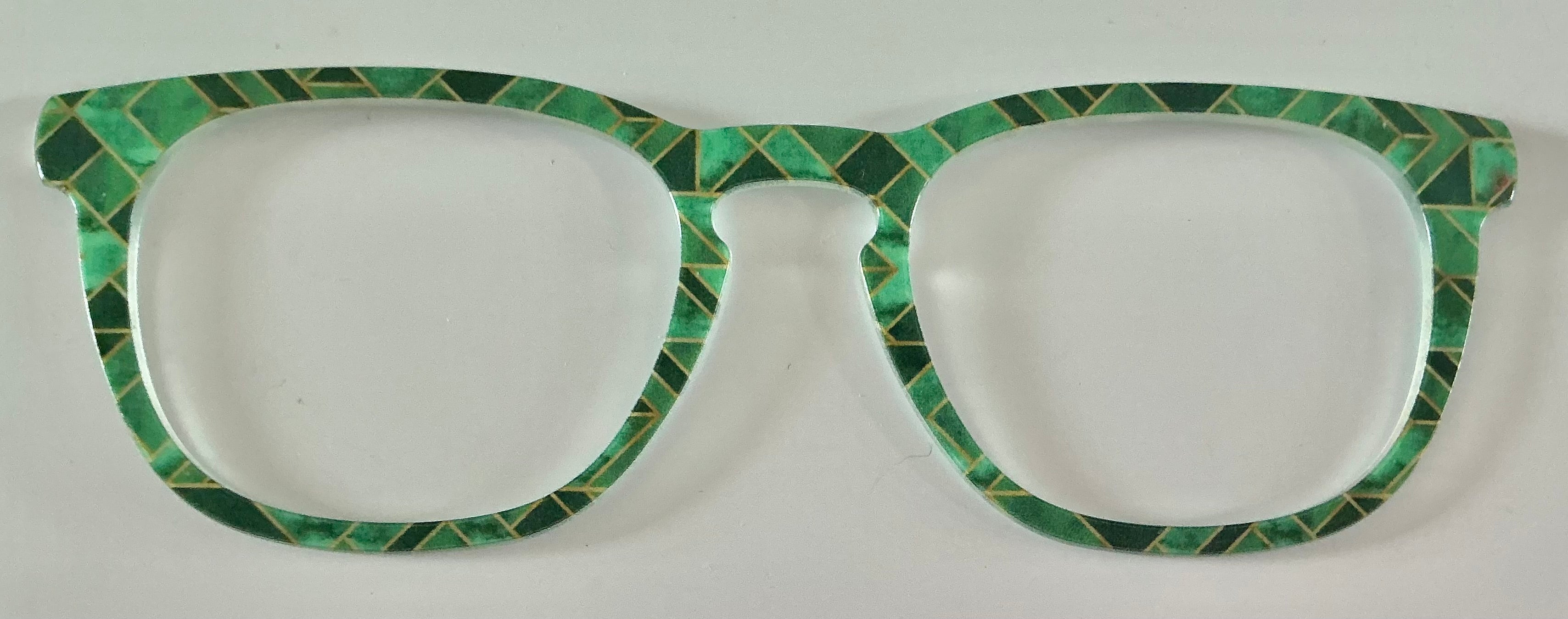 PAIR Twain Topper; green geometric design