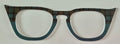 Twain Topper; winged; brown and blue plaid/blue split