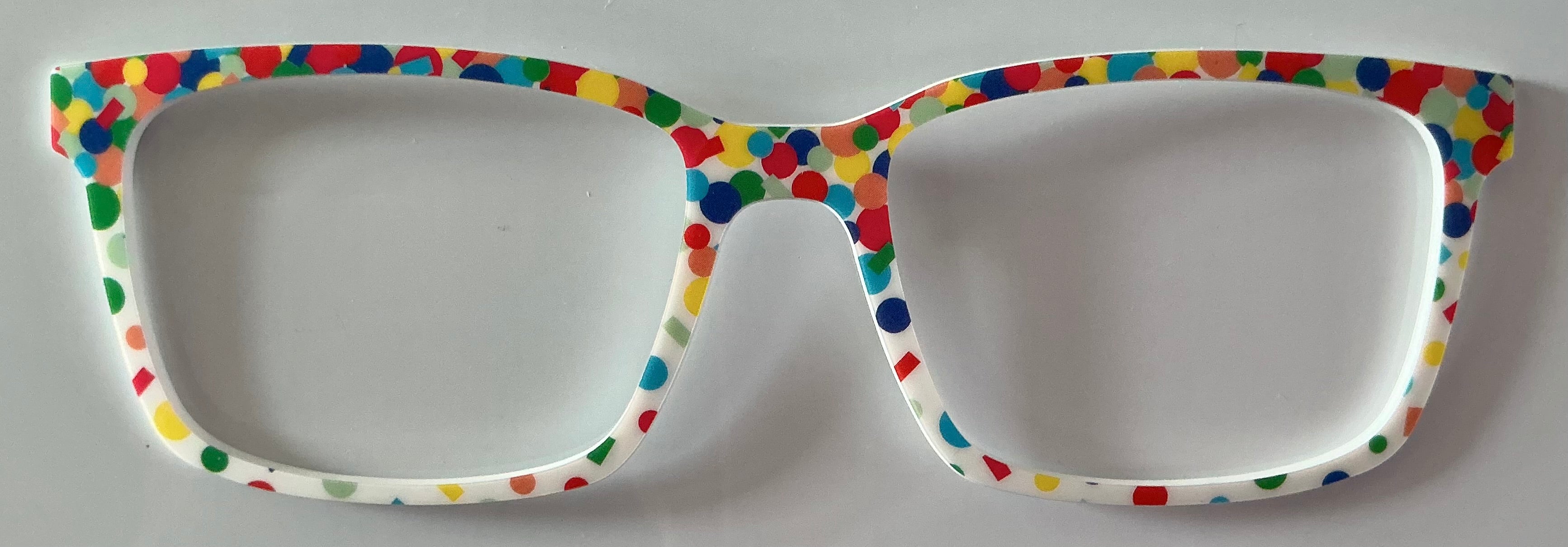 PAIR Kirby Topper; rainbow confetti