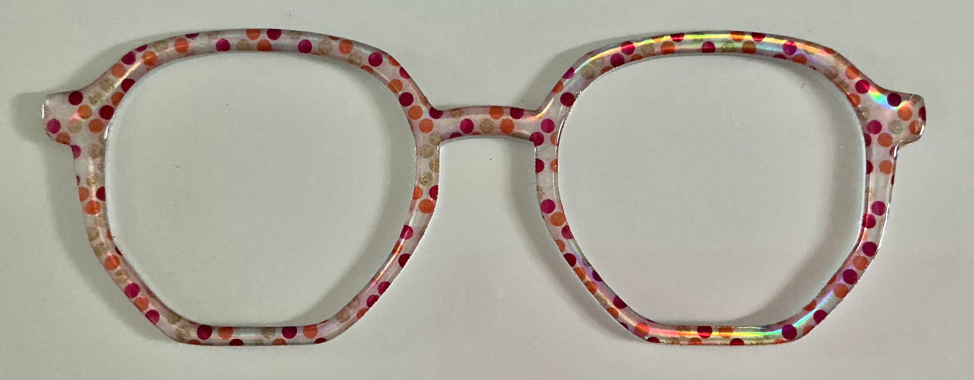 Rowan Topper; orange and pink dots on silver