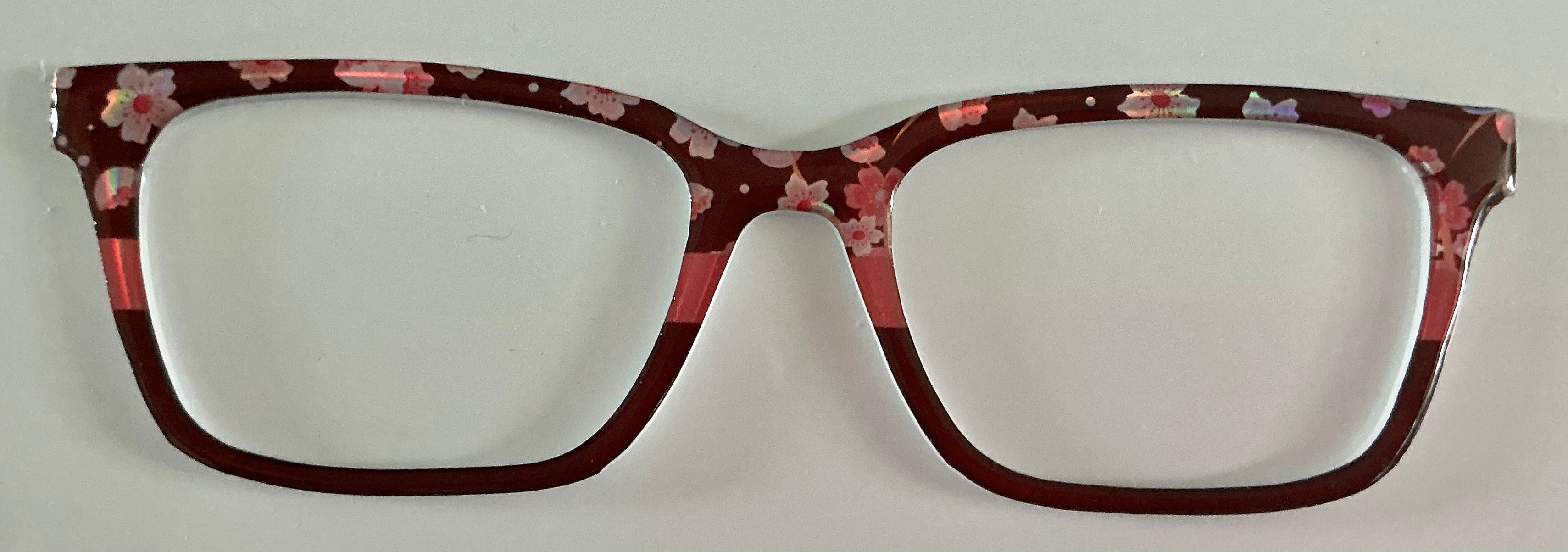 Larkin Topper;pink flowers on burgundy shine with pink stripe