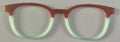 Reese Topper, rust/light blue glitter split