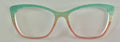 PAIR Wanda Topper; teal and apricot lined gradient