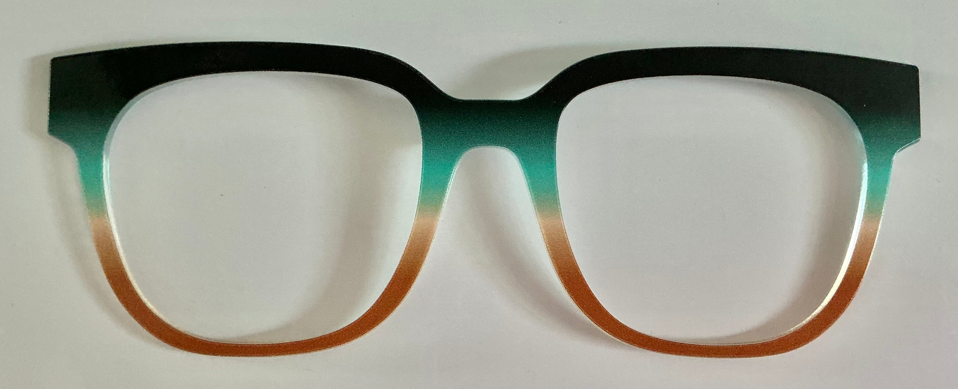 PAIR Murphy Topper; teal to tan gradient